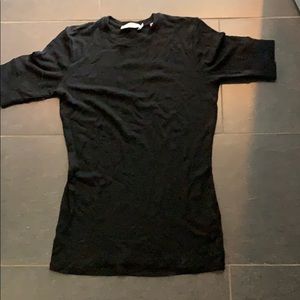 Short sleeve black sweater